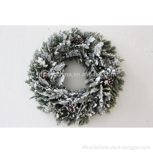 wreath, 40cm white wreath, pinecone wreath, artificial wreath, christmas decor